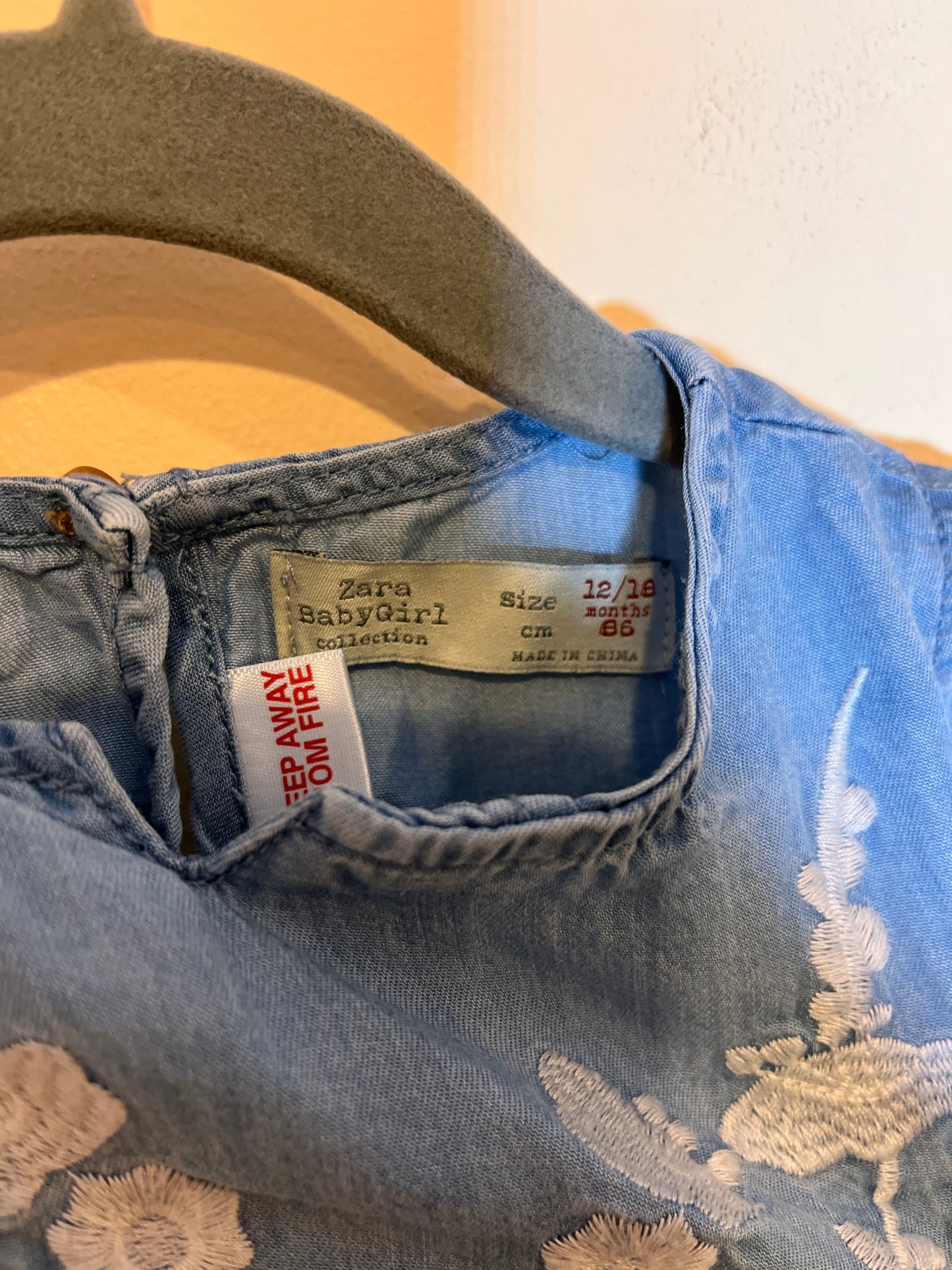 Zara Embroidered Chambray Tunic (12-18)