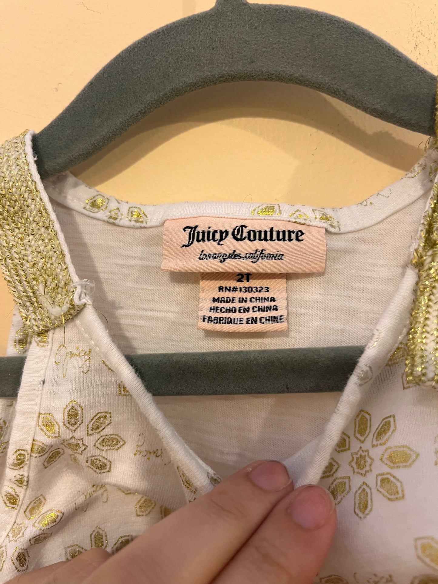 Juicy Metallic Print Peplum Tank (2T)