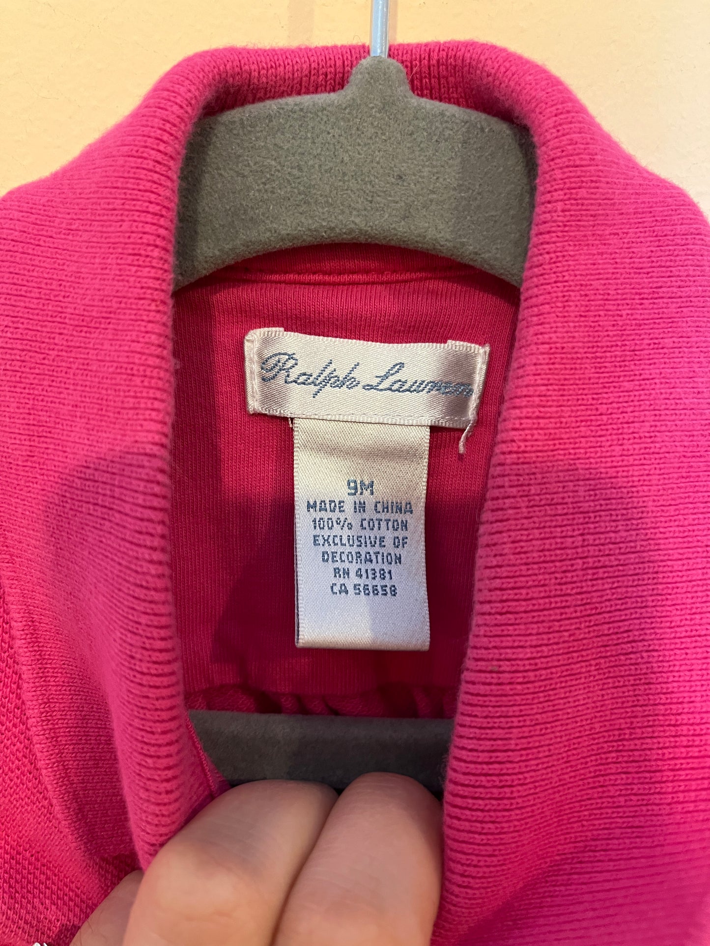 Ralph Lauren Knit Bubble Romper (9M)