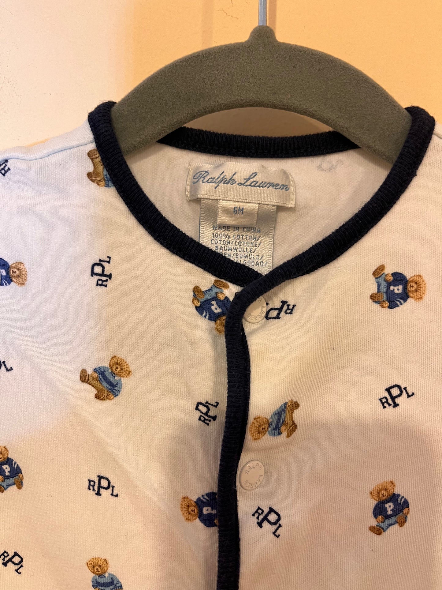 Ralph Lauren Bears Romper (6M)