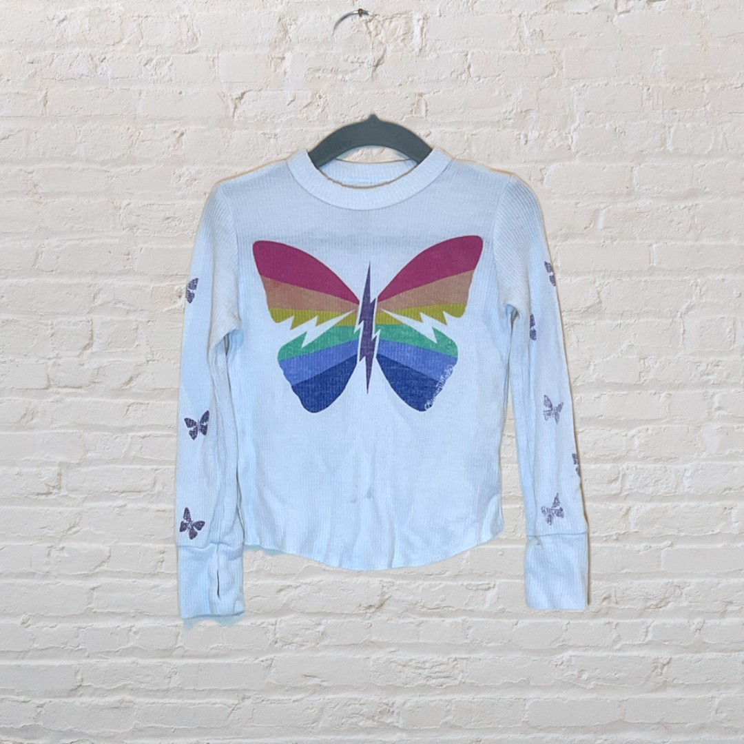 Lauren Moshi Lightning Bolt Butterfly Waffle Long-Sleeve (2T)