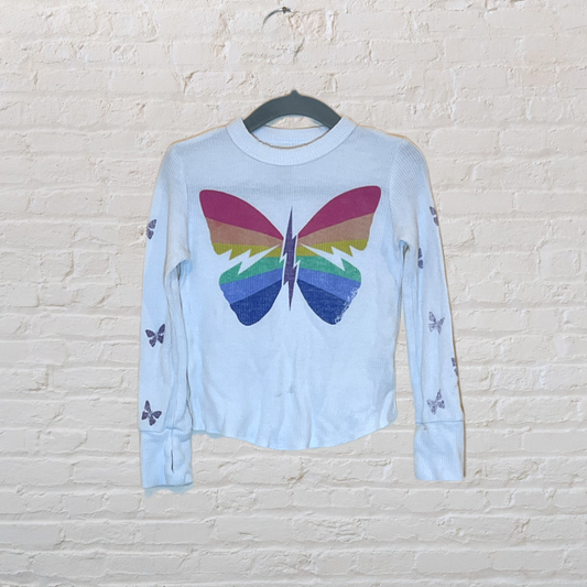 Lauren Moshi Lightning Bolt Butterfly Waffle Long-Sleeve (2T)