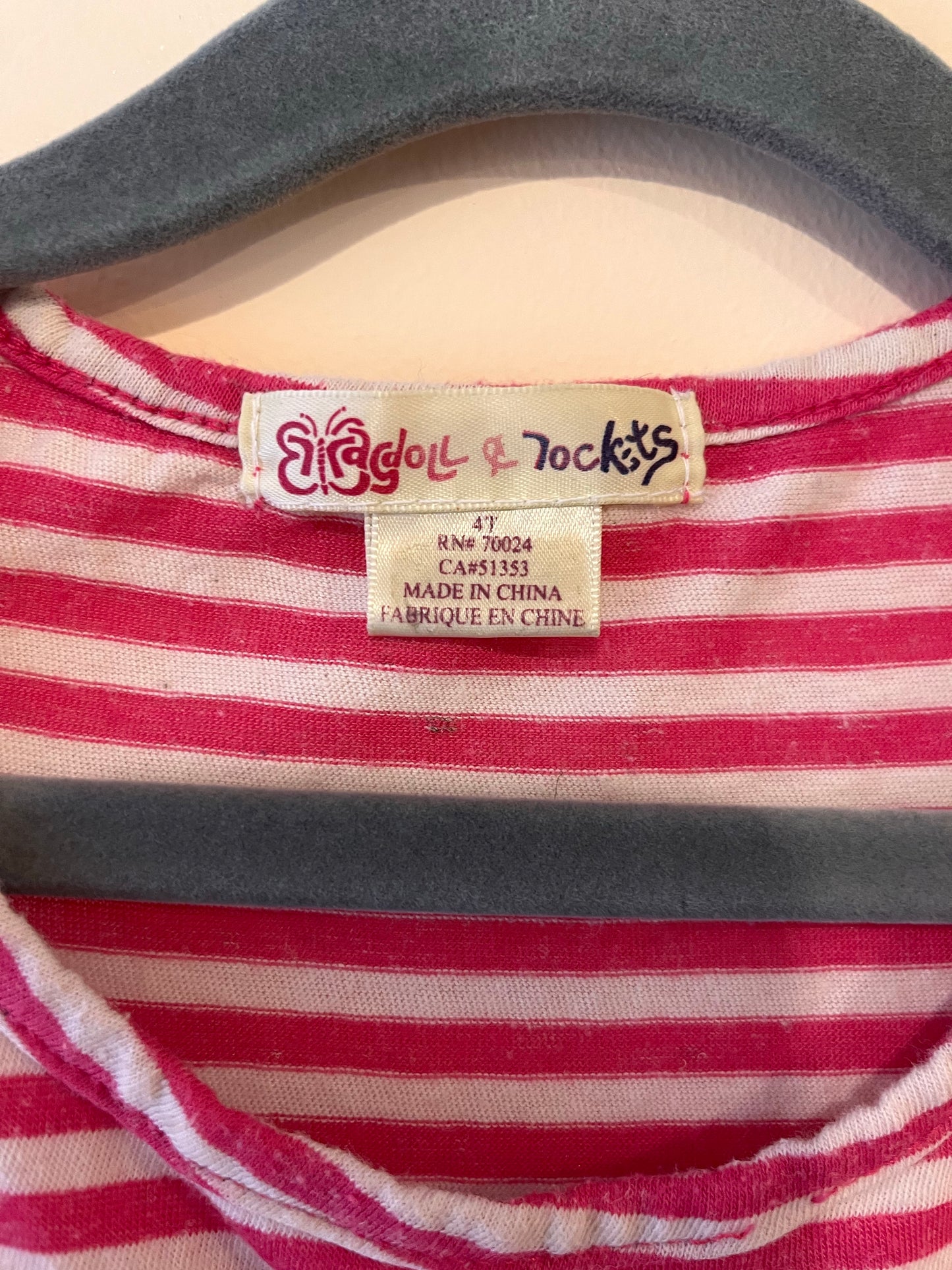 Ragdoll & Rockets Striped Dress With Layered Skirt (4T)