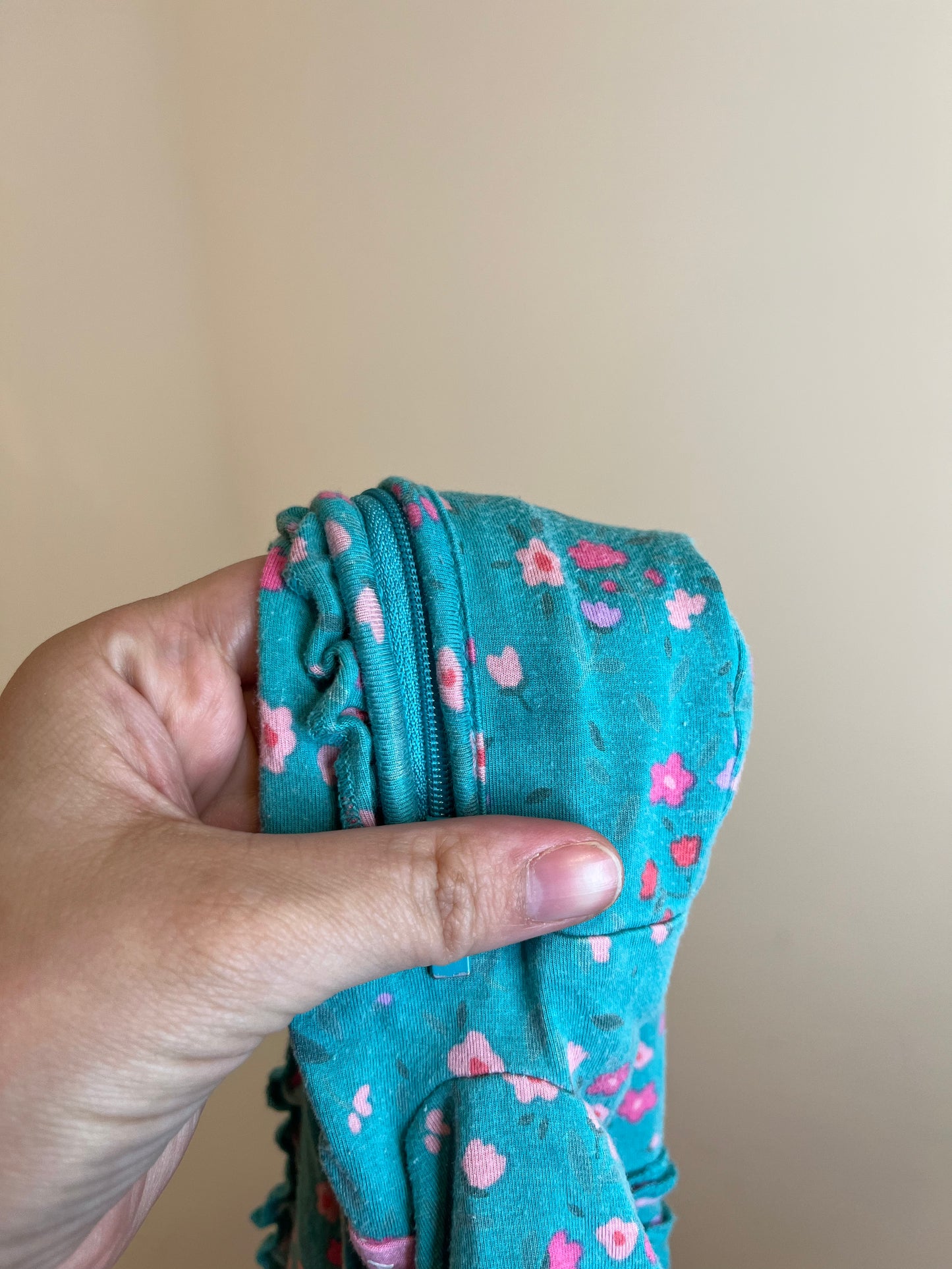 Posh Peanut Bamboo 'Cassandra' Ruffle Sleeper (9-12)