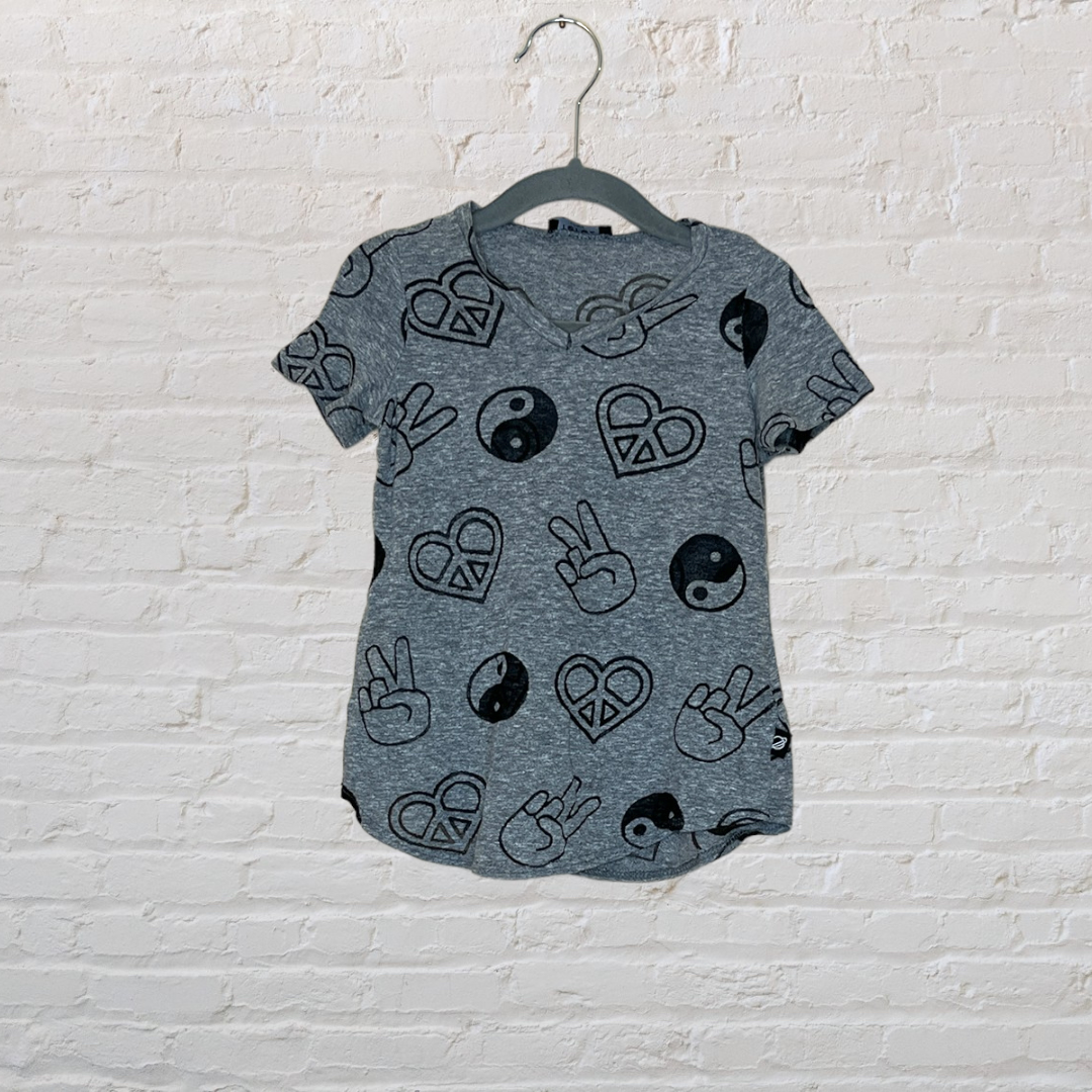 Terez Peace & Love Marled T-Shirt (4-5)