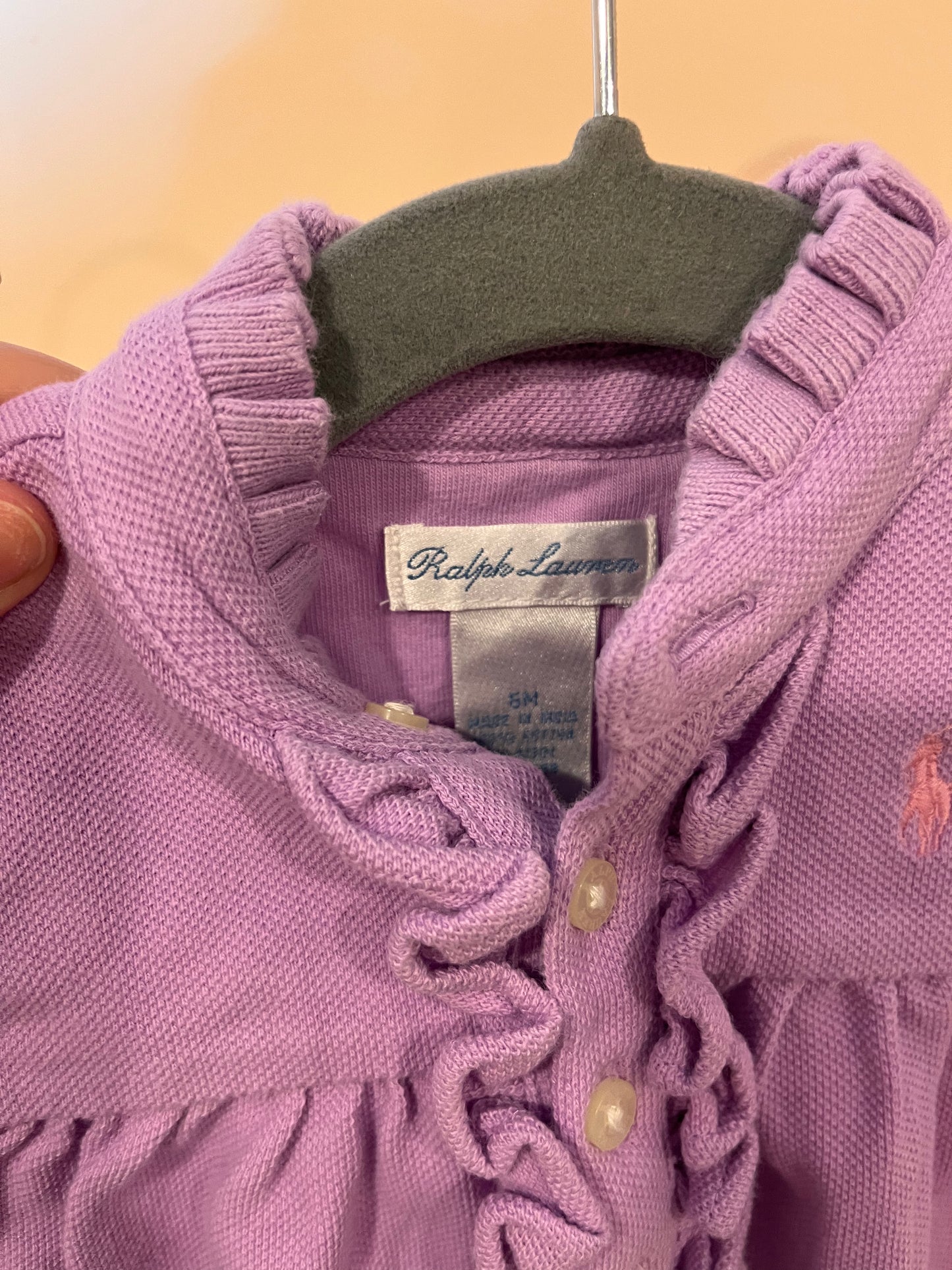 Ralph Lauren Knit Bubble Romper (6M)