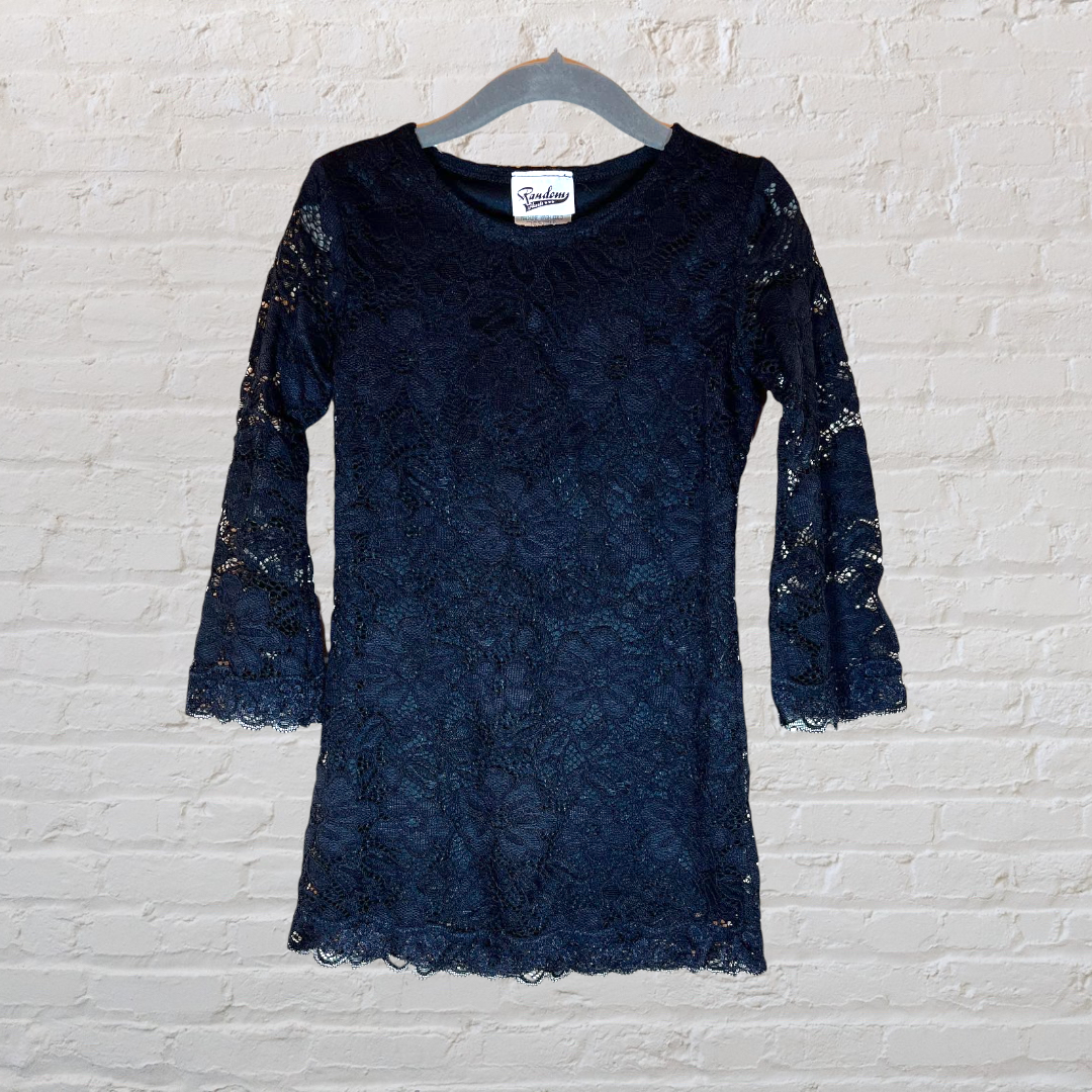 Random Hearts Fitted Lace Dress (4T)