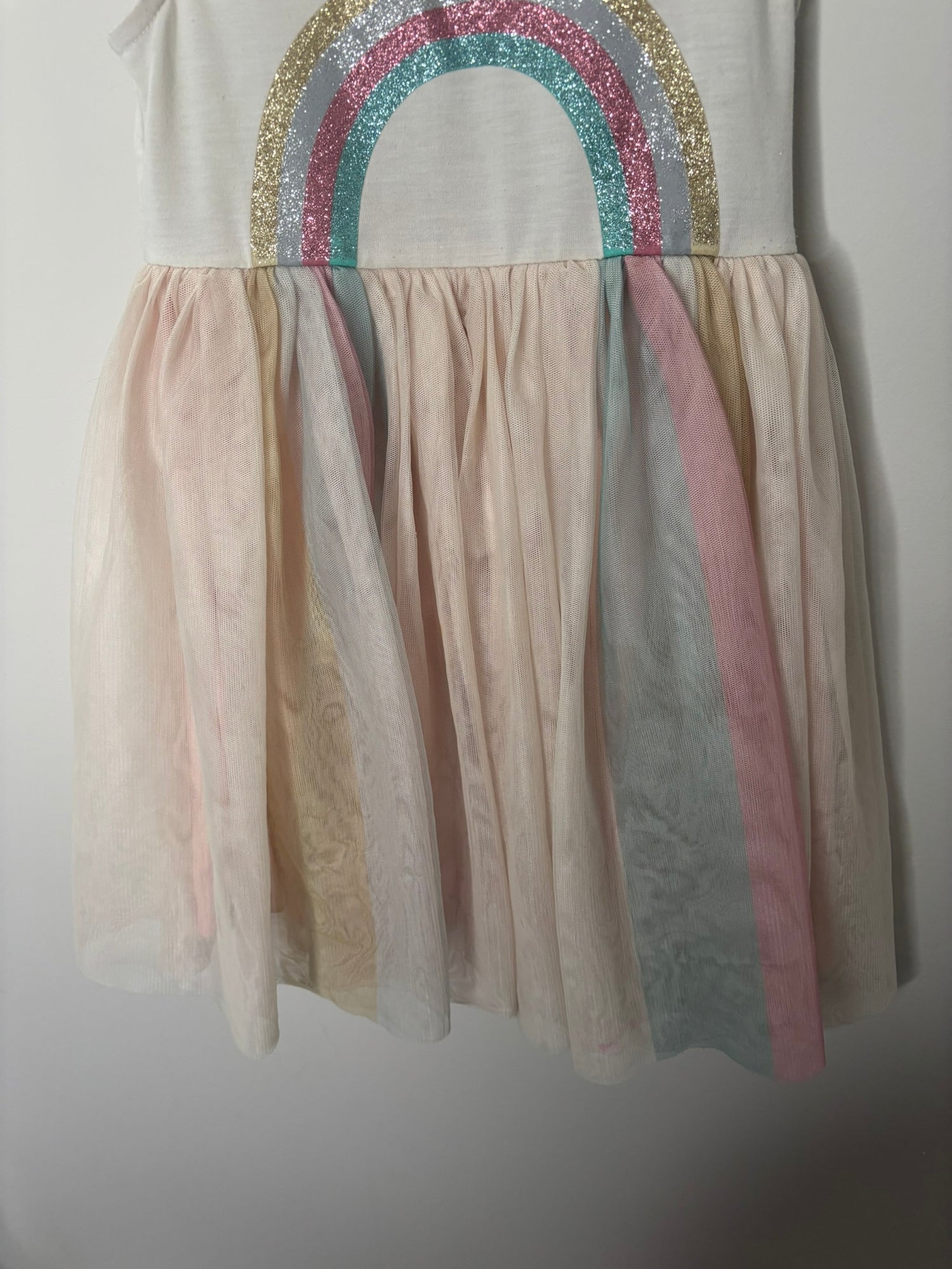 Zunie Sparkly Rainbow Tulle Dress (6)