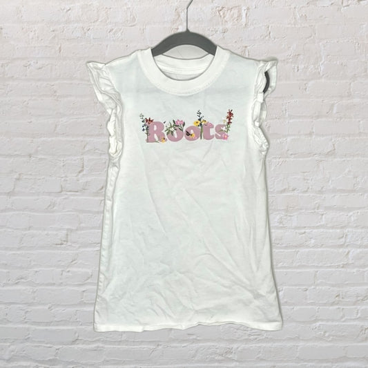 Roots Floral Logo Ruffle Dress (4T)