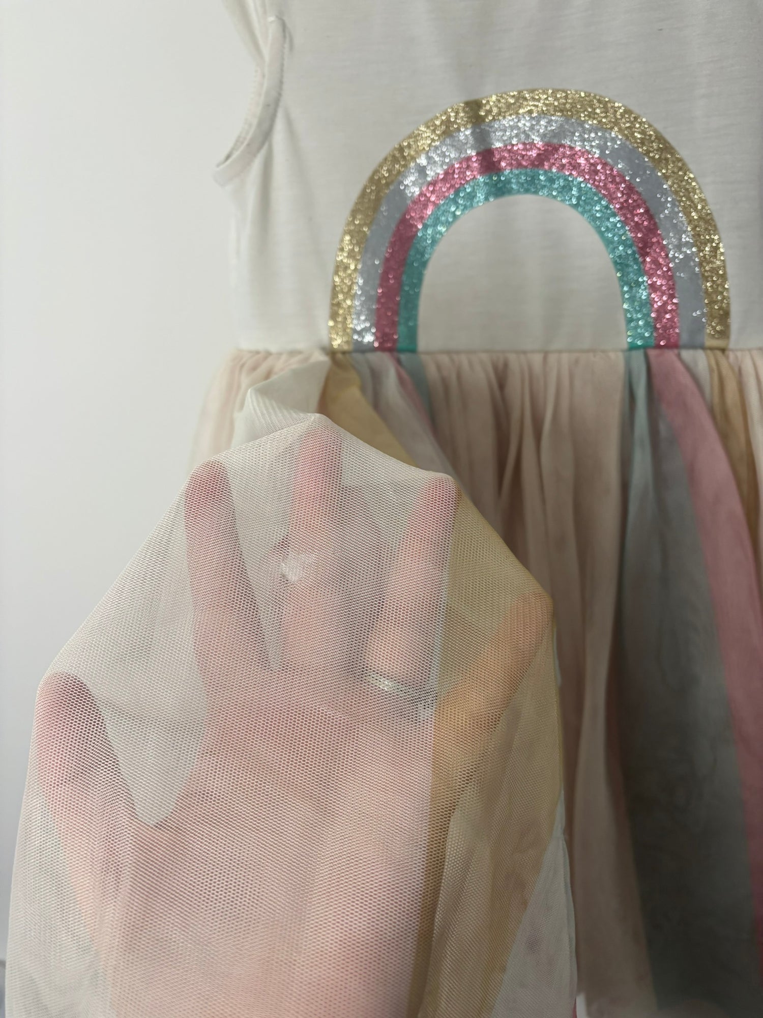 Zunie Sparkly Rainbow Tulle Dress (6)