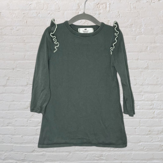 H&M Knit Ruffle Dress (2T)