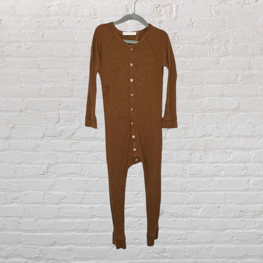 Haven Kids Ribbed Button-Down Romper (4-5)