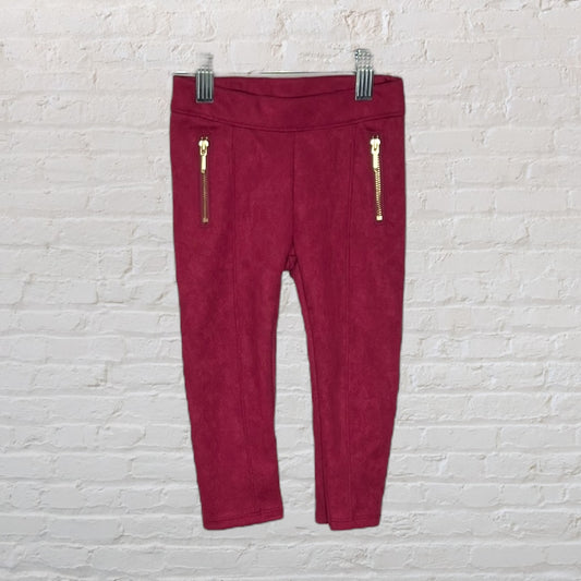 Janie and Jack Crushed Velvet Ponte Leggings (18-24)