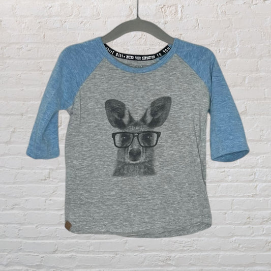 L&P Apparel Kangaroo Glasses Raglan T-Shirt (2T)