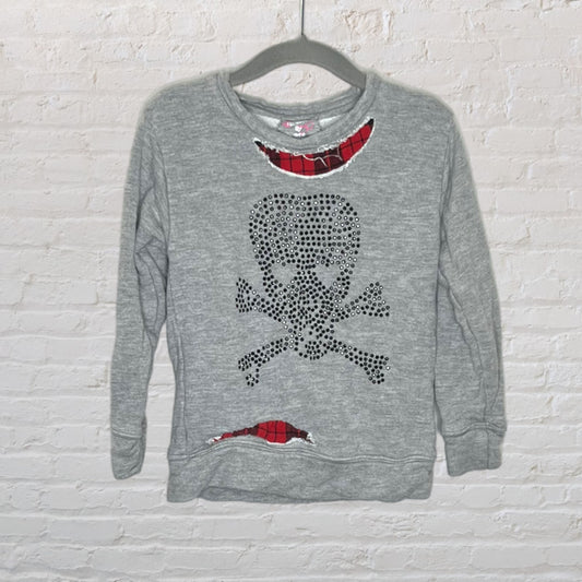 Flowers By Zoe Embellished Skull Sweater (4T)