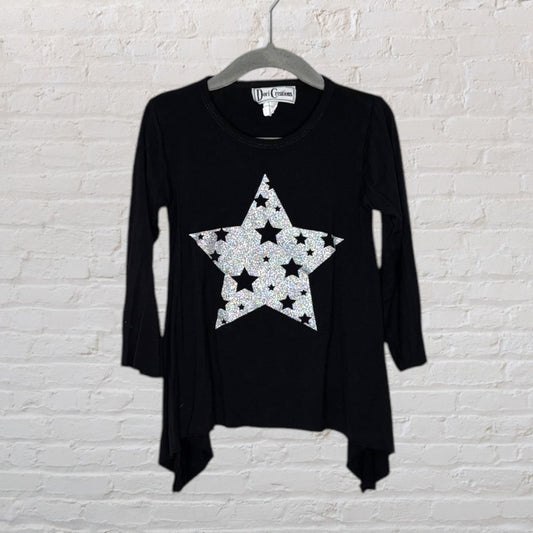 Dori Creations Flowy Glitter Star Long-Sleeve (4T)