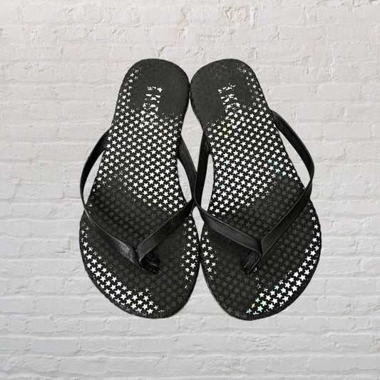 Tkees Leather Metallic Star Flip Flop (Footwear 1)