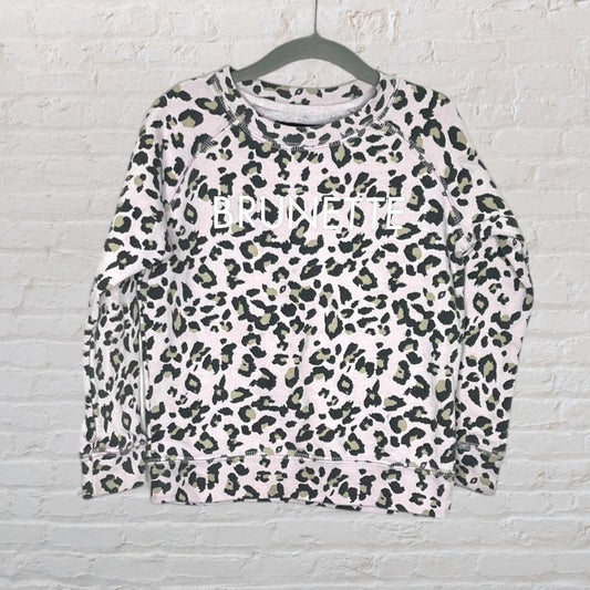 Brunette The Label Leopard Print 'Brunette' Sweater (4-5)