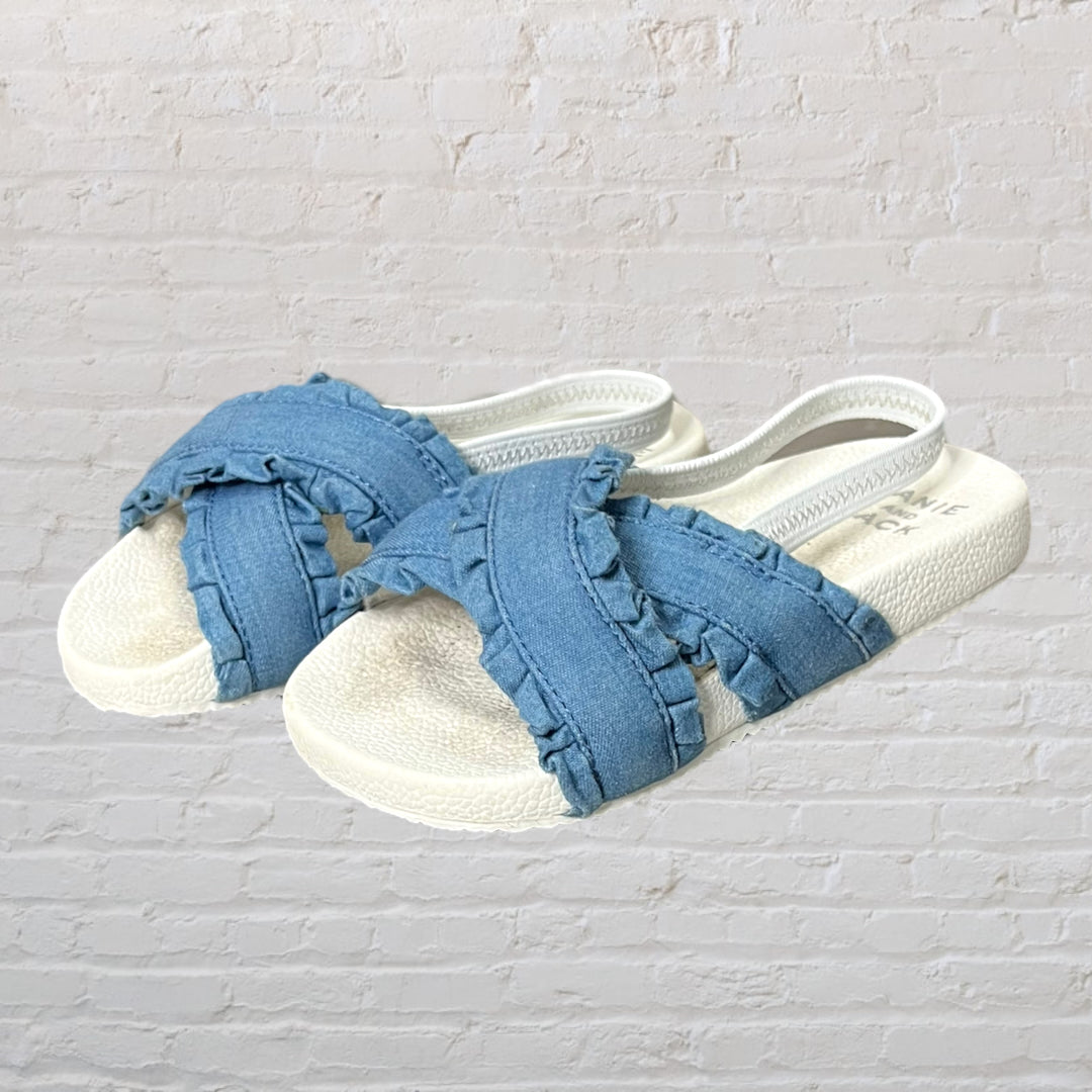 Janie and Jack Denim Criss-Cross Sandals (Footwear 7)