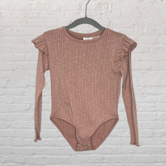 Zara Ribbed Ruffle Bodysuit (4-5)