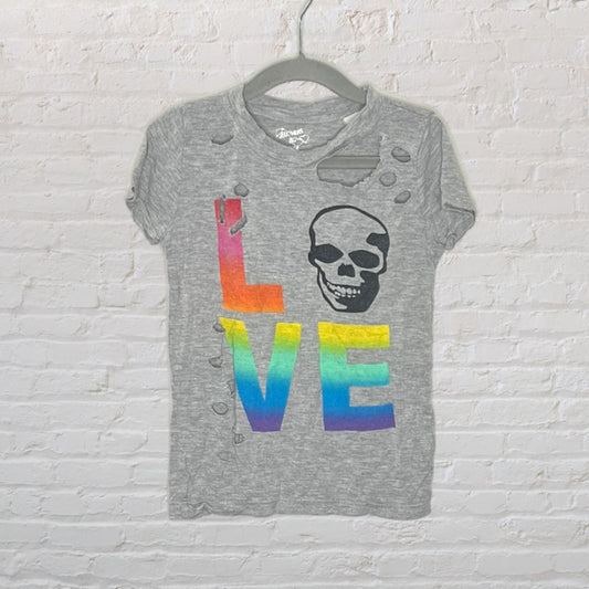 Flowers By Zoe Distressed 'Love' T-Shirt (5T)