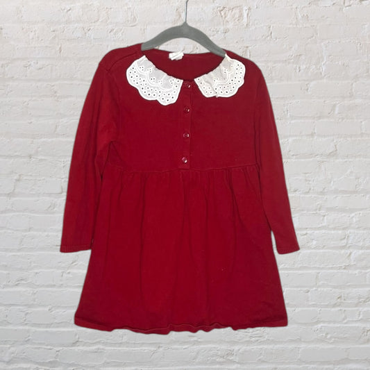 H&M Knit Eyelet Collar Dress (4T)