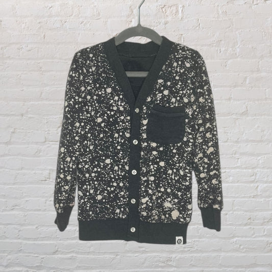 Mini Shatsu Knit Paint Splatter Cardigan (5T)