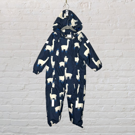 Tinycottons Llama Print Snowsuit (3T)