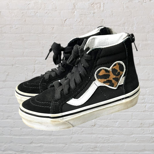 Vans High-Top Leopard Heart Sneakers (Footwear 11.5)