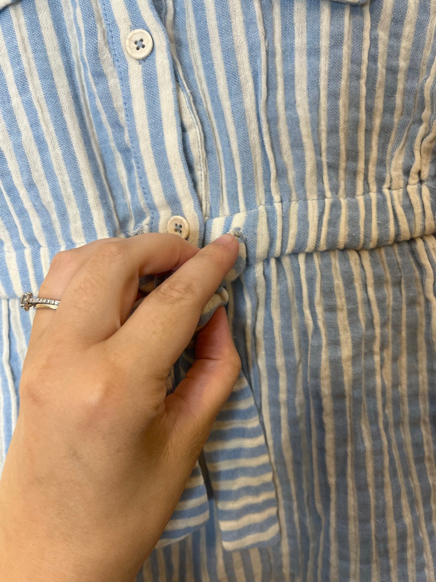 Zara Striped Gauze Dress (18-24)