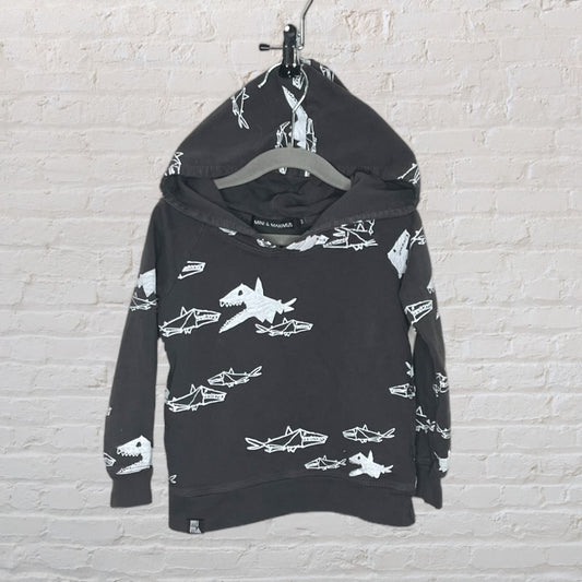 Mini & Maximus Geo Shark Hoodie (2T)
