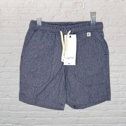 Navy blue casual shorts with drawstring waist, brand new with tags from Sovereign Code.