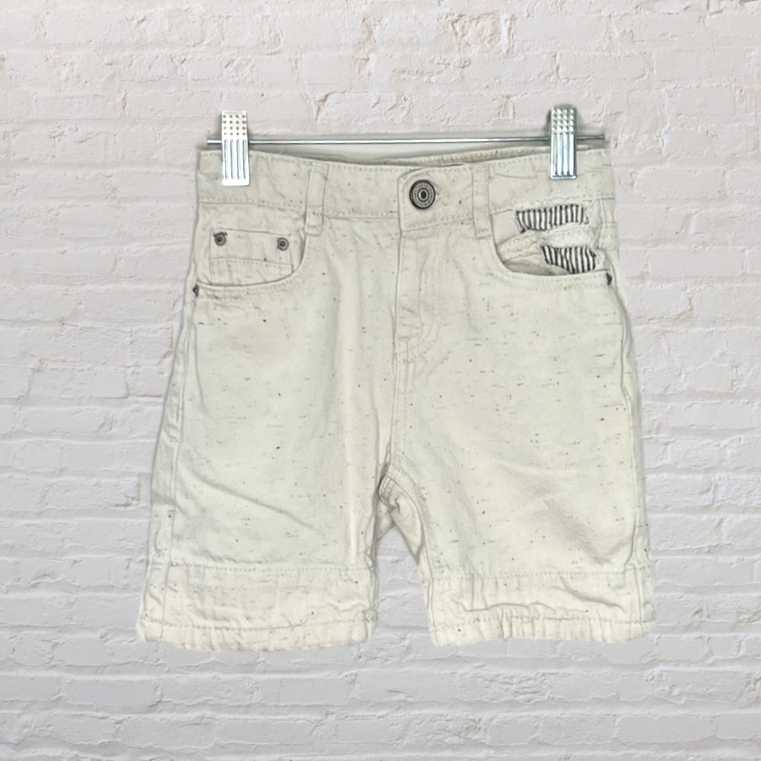 Zara Speckled Denim Shorts (7)