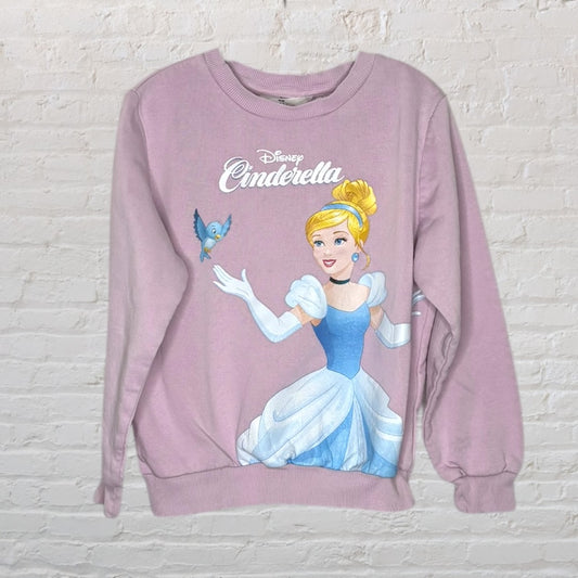 Lavender sweatshirt featuring a Disney Cinderella graphic with a bluebird.