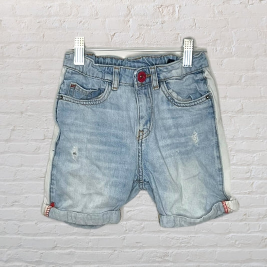 Zara Distressed Denim Shorts (7)
