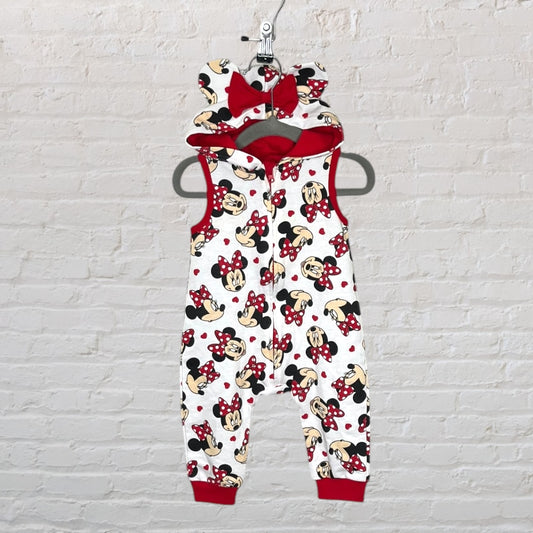 Disney Minnie Mouse Sleeveless Hooded Romper (12M)