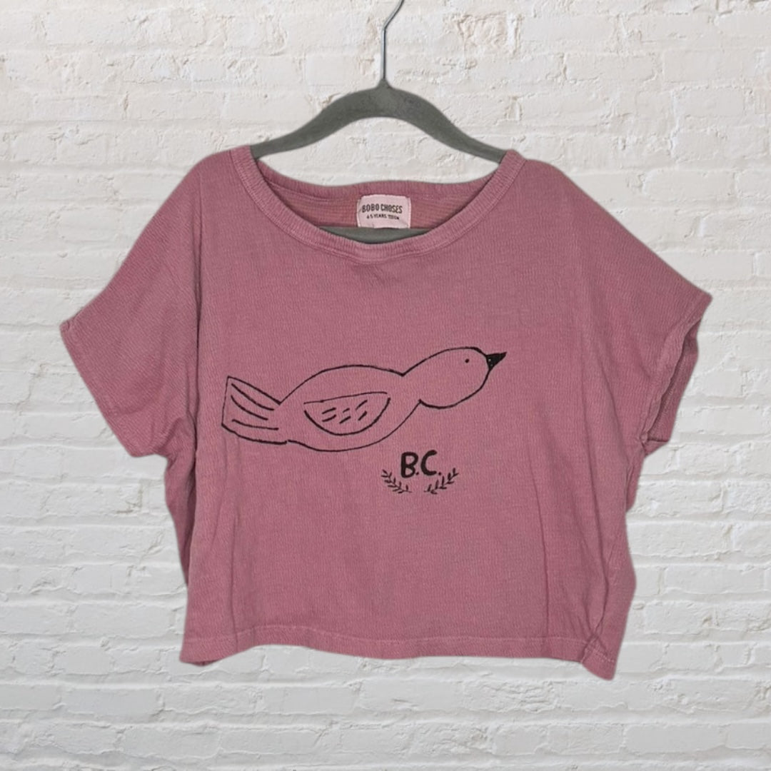 Bobo Choses Textured Boxy Bird Top (4-5)