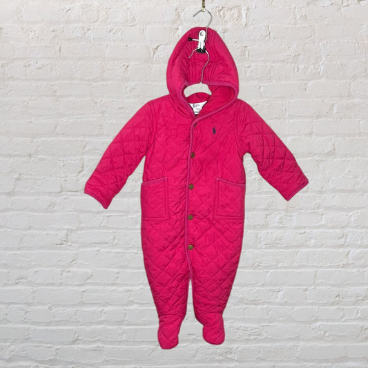 Ralph Lauren Fleece-Lined Quilted Bunting Suit (9M)