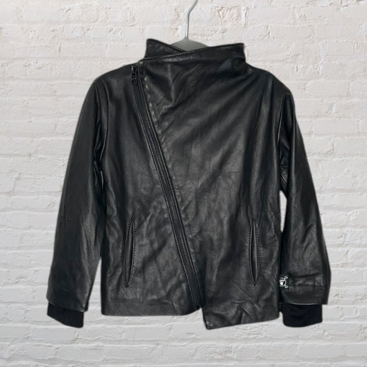 Nununu Asymmetrical Zip Leather Jacket (4T)