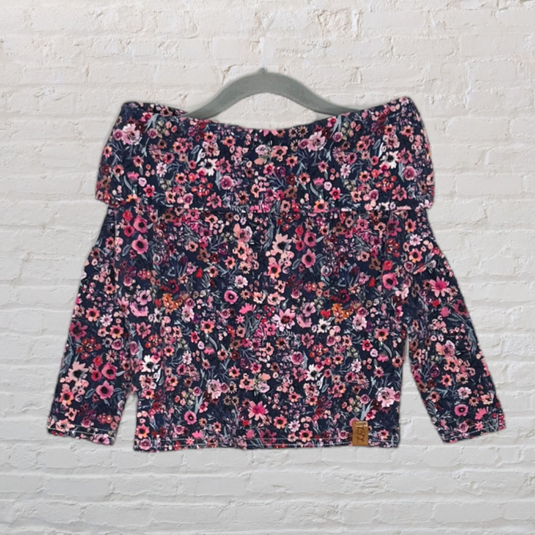 L&L Handmade Floral Off-The-Shoulder Long-Sleeve (4T)