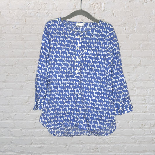 Crewcuts Horse Print Button-Down Shirt (4-5)