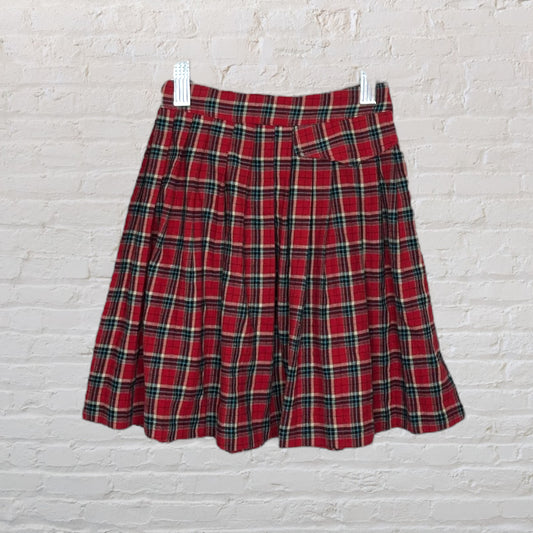 Zara Pleated Plaid Skirt (10)