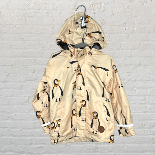 Mini Rodini Mesh Lined Penguin Raincoat (4-5)