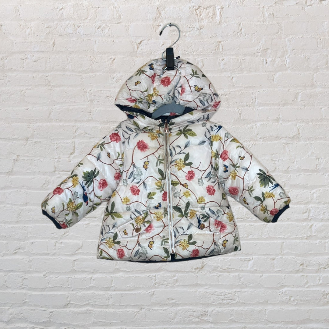 Reversible Floral Puffer Jacket - 12-18