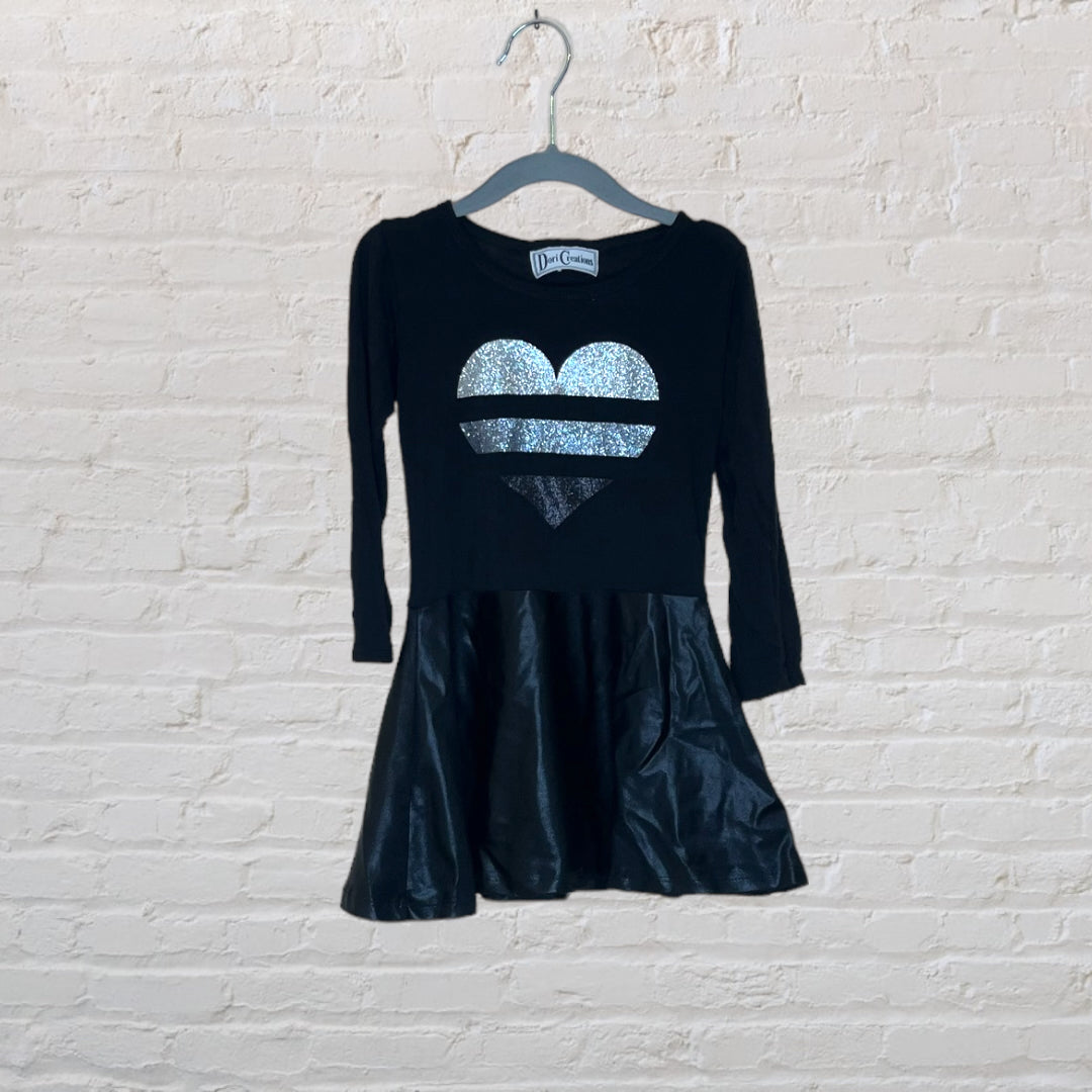 Dori Creations Glitter Heart Dress - 4T