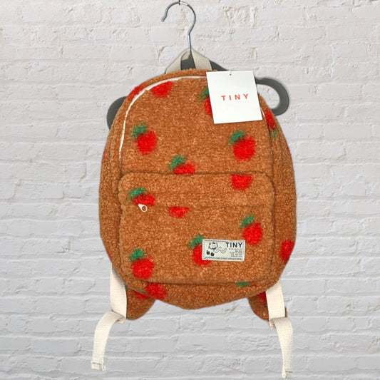 Tinycottons Apple Print Sherpa Toddler Backpack