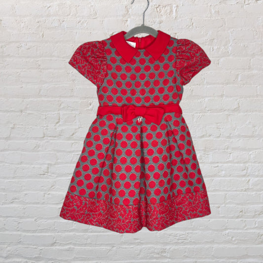 Petit Knit Polka Dot Party Dress (3T)