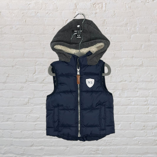 H&M Sherpa Hooded Puffer Vest (18-24)