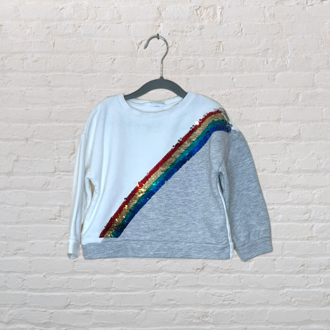 Zara Flip Sequin Rainboq Sweater - 5T