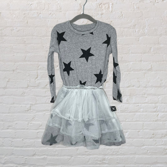 Nununu Tulle Skirted Star-Print Dress (4T)